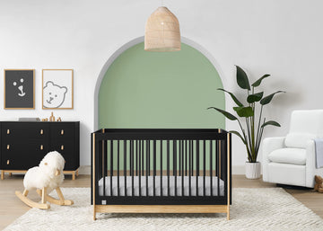 Gap Babygap Tate 4-In-1 Convertible Crib - Greenguard Gold Certified, Ebony/Natural