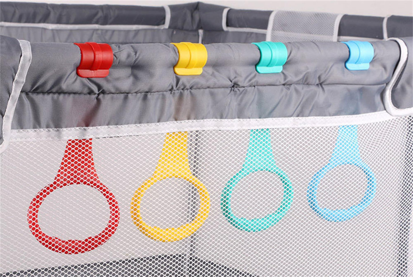 5Pcs Walk Assistant Plastic Baby Crib Pull Rings For Baby Baby Pull Up Rings Cot Hanging Rings For Infant Baby Toddler Practice