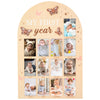 R Horse My First Year Photo Frame Board, 3D Butterfly Baby First Year Picture Frame 12 Months Milestone Display Wood Board Baby