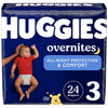 Huggies Nighttime Baby Diapers Overnites, White, Size 3 , 24 Count