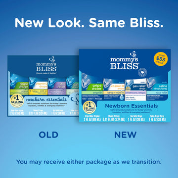 Mommy'S Bliss Newborn Essentials Gift Set, Includes Gripe Water, Baby Vitamin D / Gas Drops And Gentle Saline Drops/Spray