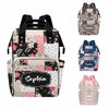 MyPupSocks Custom Floral Diaper Backpack - Personalized Multifunctional Mom Bag with Name, Ideal for Nursing and Travel, Featuri