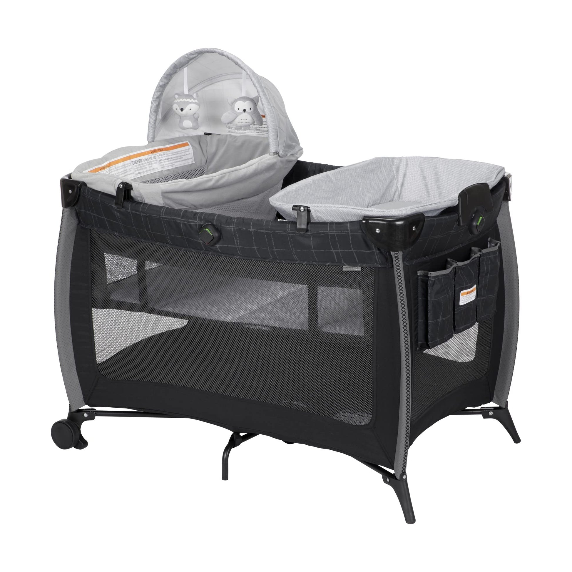 Safety 1St Play-And-Stay Play Yard, Easy Fold, Full-Size Play Yard With Removable Full Bassinet, High Street