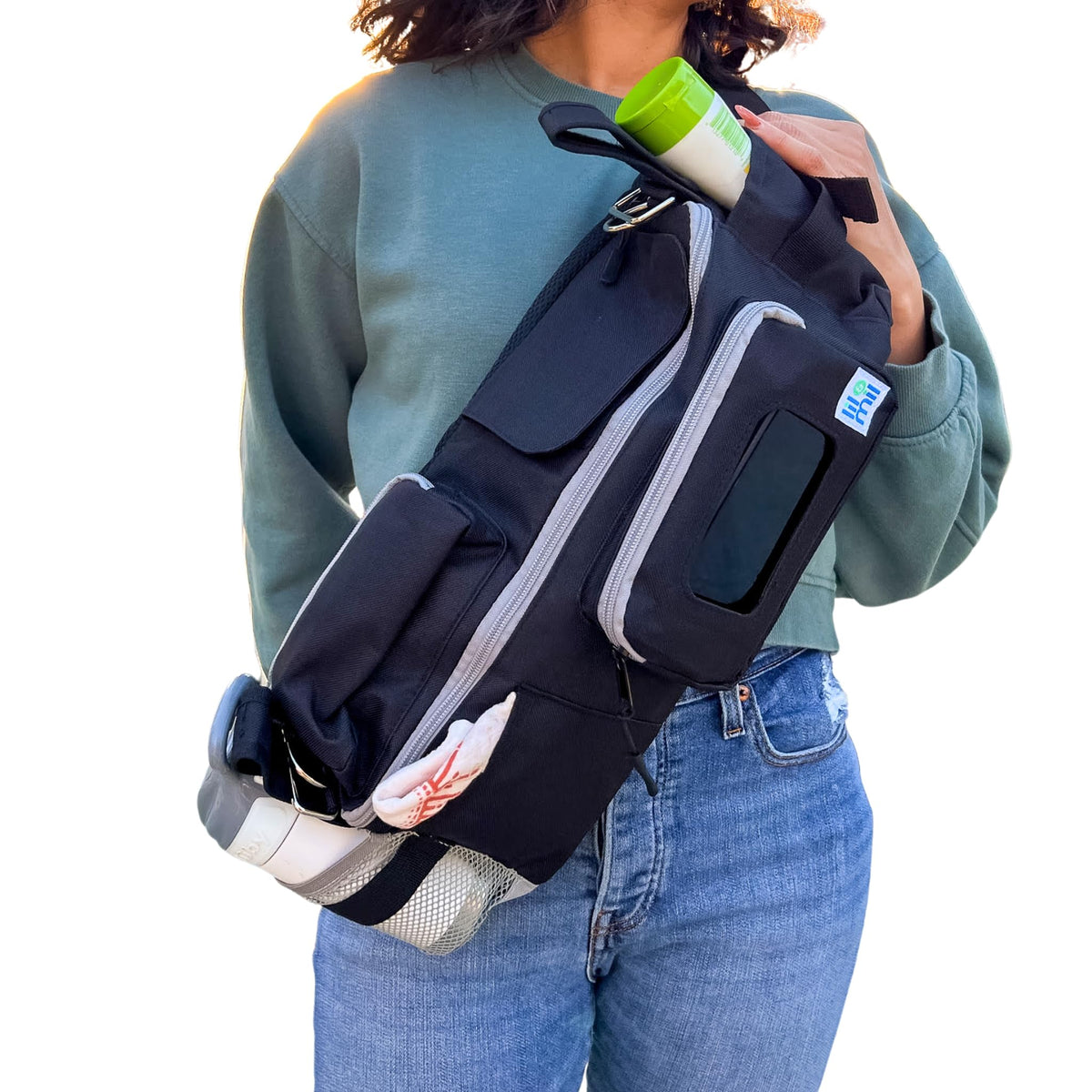Lil & Mil 2in1 Stroller Organizer with Cup Holder & Crossbody Diaper Bag | Convenient Organization with Cup Holder, Stroller C
