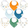 Keababies 8-Pack Organic Baby Bandana Drool Bibs For Boys Girls - Soft Cotton Drooling & Teething Bibs For Infants, Toddlers, Su