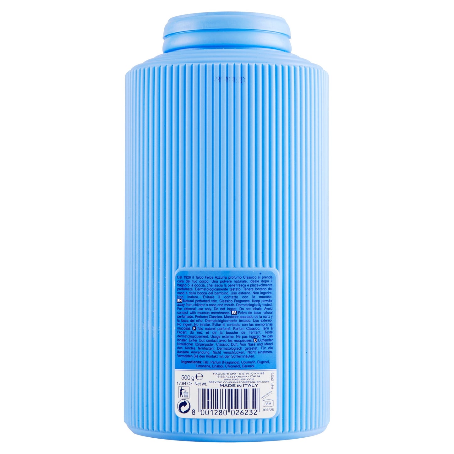 Felce Azzurra Talcum Powder Classico 500 Gram / 17.6 Ounces