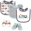 Hudson Baby Unisex Baby Cotton Bib And Sock Set, Sushi, One Size