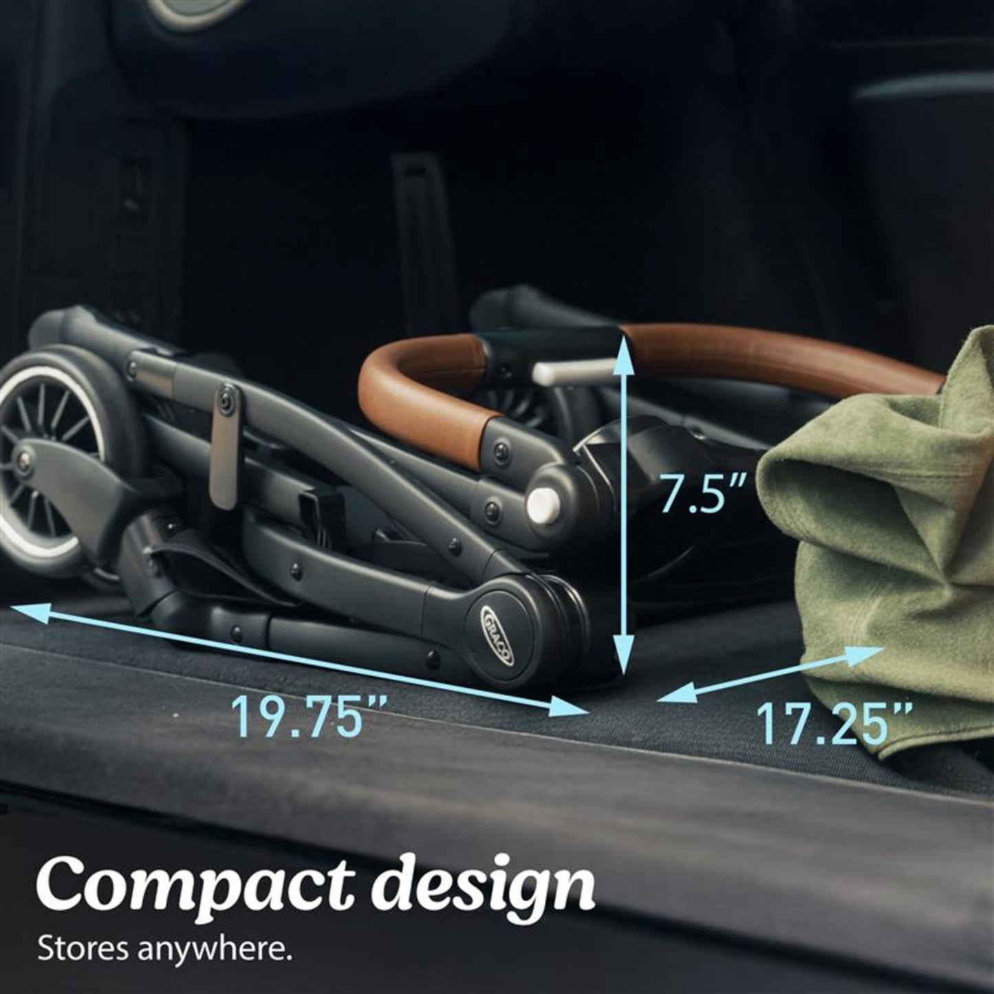 Graco On The Go Max Frame Stroller, Accepts All Graco Infant Car Seats, Backpack Style Lightweight Travel Stroller Frame