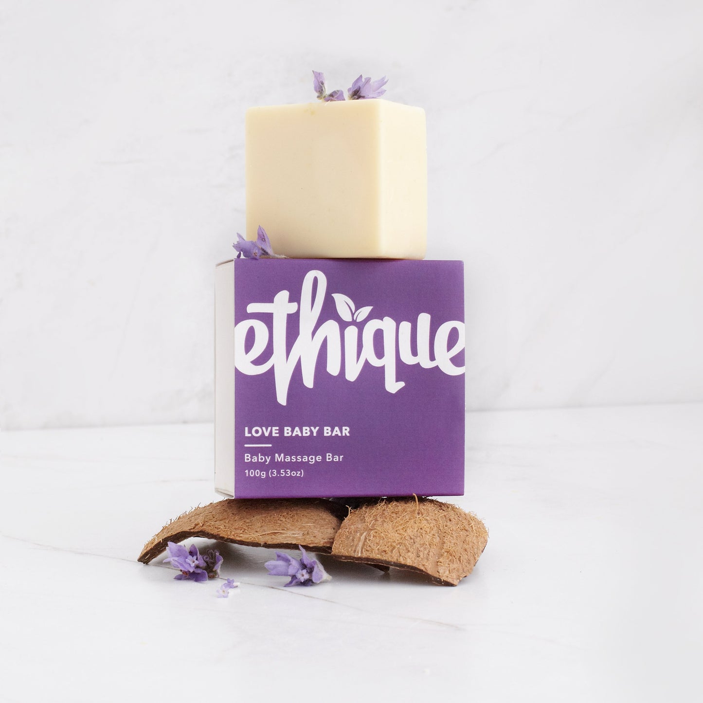 Ethique Love Baby Bar Solid Massage Bar To Prevent Dry Skin - Plastic-Free, Vegan, Cruelty-Free, Eco-Friendly, 3.53 Oz (Pack Of