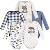Hudson Baby Unisex Baby Cotton Long-Sleeve Bodysuits Moose Bear 5-Pack, 18-24 Months