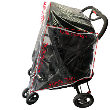 Universal Waterproof Twins Baby Pushchair Rain Cover Side By Side Double Pushchair Dust Proof Cover Baby Carriage Pram Accessori