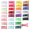 Cinaci 60 Pack/30 Pairs Solid 2 Inch Grosgrain Ribbon Fabric Covered Fully Lined Alligator Hair Clips Duckbill Small Cloth Wrapp