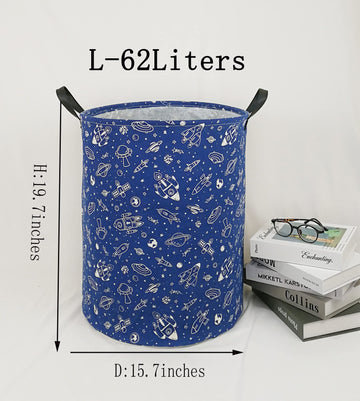 Kunro Large Storage Basket Toy Box Laundry Bag Foldable Hamper Clothes Kids Gift Organizer Chest Waterproof Coating Organizer Bi