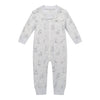 Owlivia Organic Cotton Baby Boy Girl Zip Up Sleep N Play, Footless, Long Sleeve(6-12 Months, Gray Rabbit)