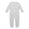 Owlivia Organic Cotton Baby Boy Girl Zip Up Sleep N Play, Footless, Long Sleeve(3-6 Months, Gray Rabbit)