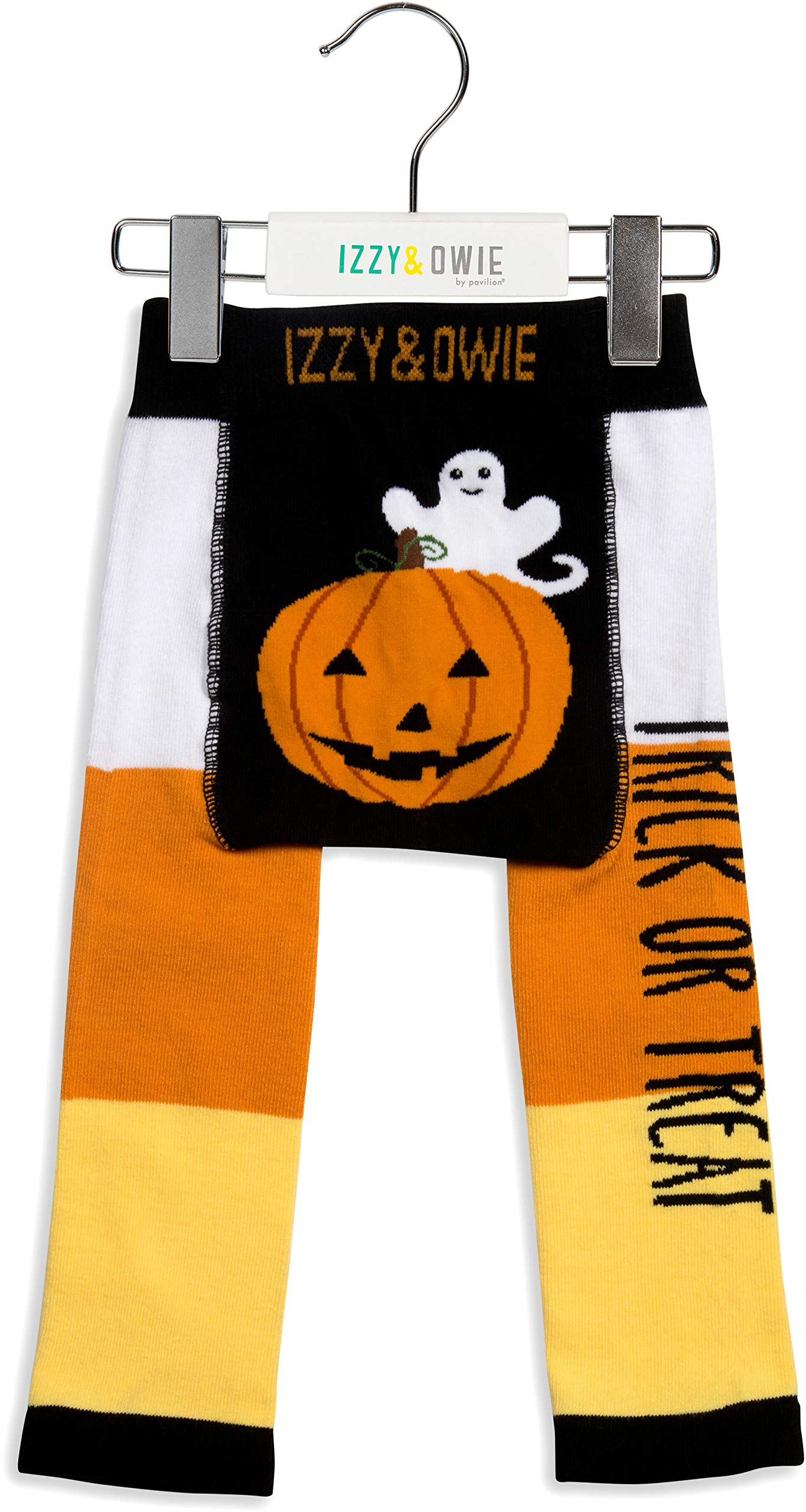 Pavilion Gift Company Izzy & Owie-Trick Or Treat Halloween 12-24 Month Unisex Baby Leggings, Orange, 12-24 M
