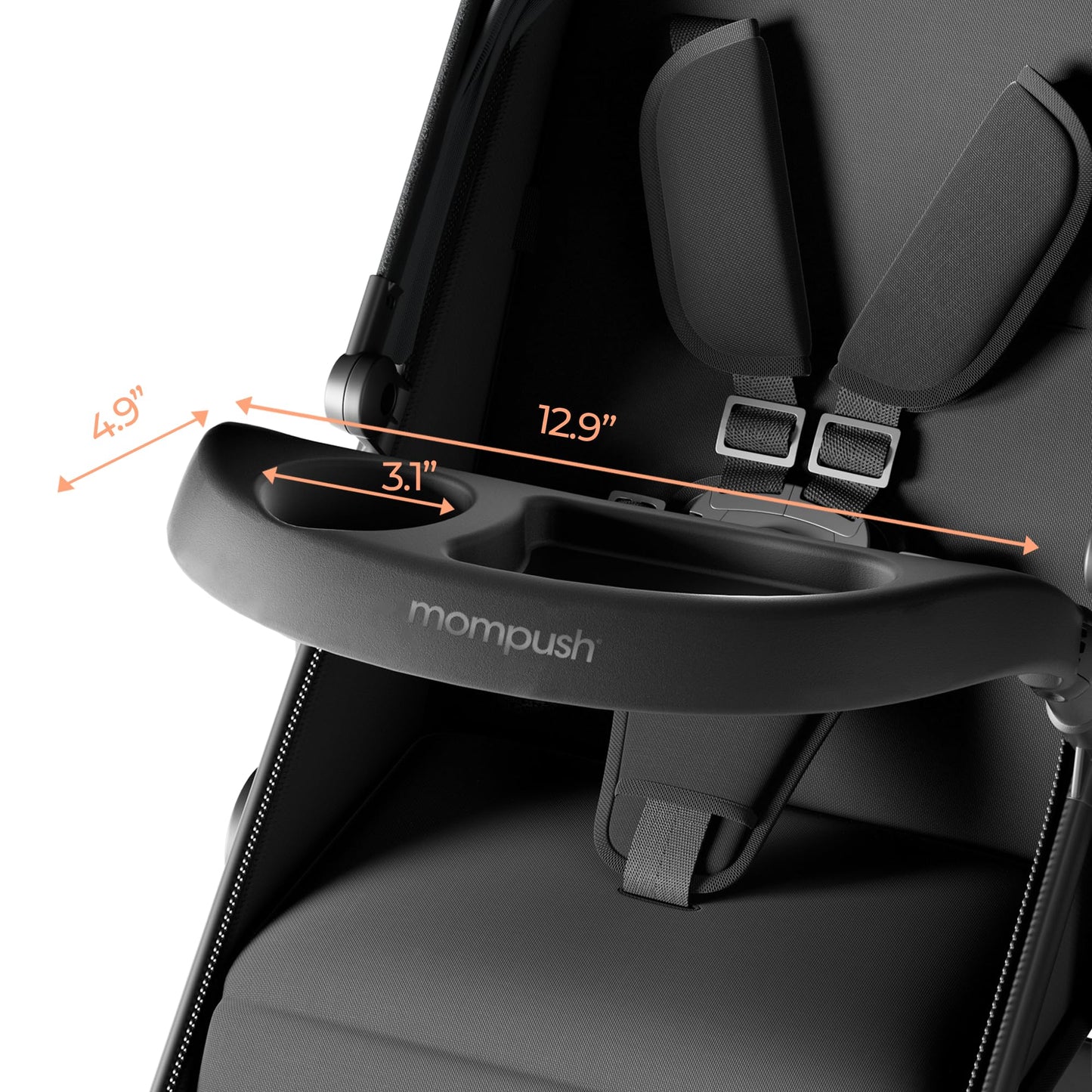 Mompush Snack Tray With Cup Holder For Mompush Wiz Stroller Only, Easy To Clean, Stroller Tray For Outings And Traveling