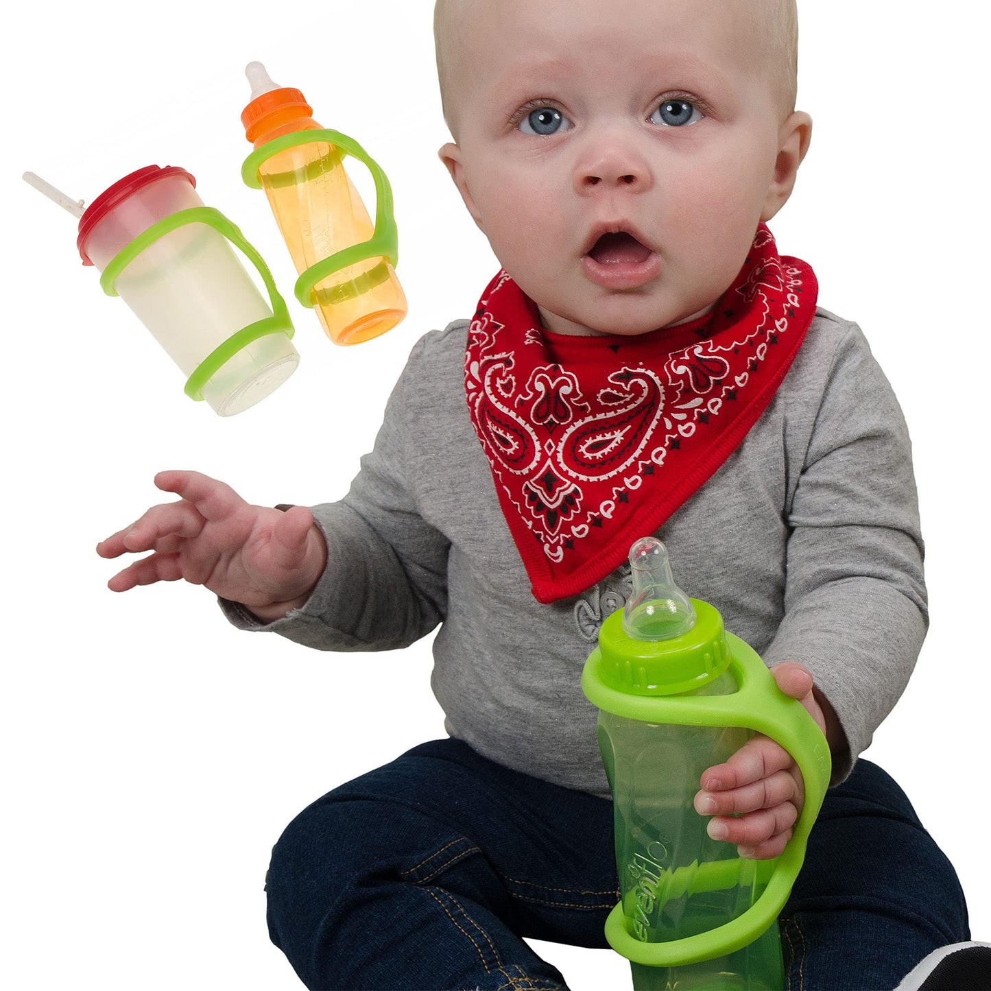 Eazyhold Easy Grip Baby Sippy Cup Holder, 360 Transition Trainer Cup Alternative, Infant, Child, Silicone Pediatric Adaptive Aid