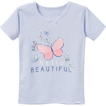 Gerber Baby Girls' Toddler Snug Fit 4-Piece Pajama Short Set, Stripe, 18 Months