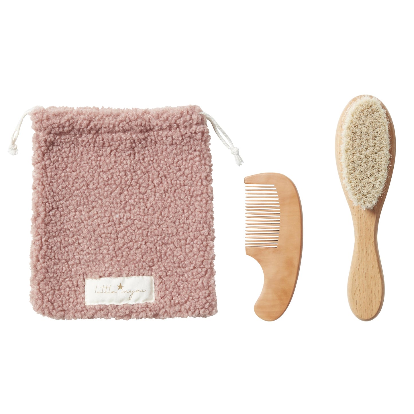 Myzi Baby Hair Brush Set - Soft Baby Brush Set For Newborns, Baby Comb And Brush Set Girl And Boy, Toddler Hair Brush And Toddle