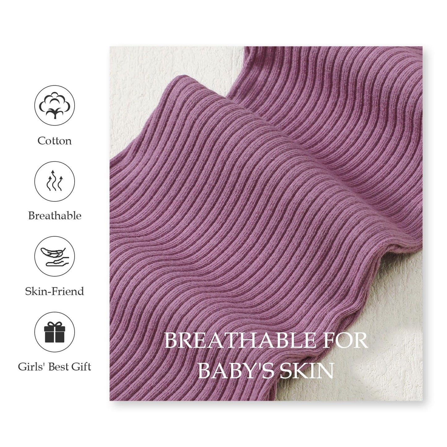 Sobowo Toddler Baby Girl Flare Pants 3 Pack Solid Ribbed Ruffle Bell Bottoms Pants Fall Outfits(Purple/White/Pink, 12-18 Months)