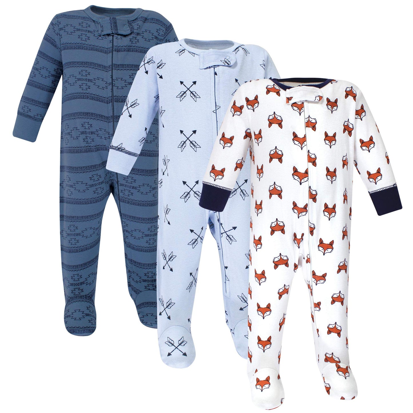 Yoga Sprout Unisex Baby Cotton Zipper Sleep And Play, Fox, Preemie