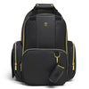 Huggies Sunshine Pack Diaper Backpack, Black Leather, One Size
