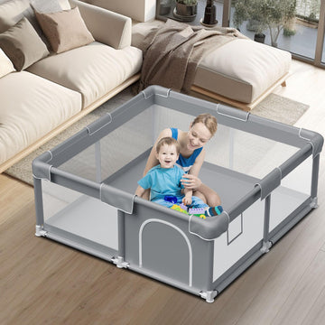 Baby Playpen Baby Play Pen For Babies And Toddlers Safe Anti-Fall Baby Play Yards Indoor & Outdoor Sturdy Safety Baby Activity C