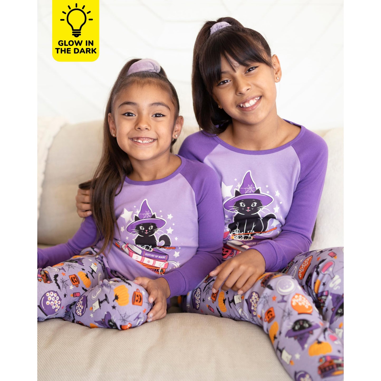 The Children'S Place,Unisex Baby,And Kids, Sibling Matching, Holiday Pajama Sets, Cotton,Witchy Cat Halloween,5 Years