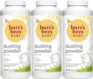 Burt'S Bees Baby Powder, Hypoallergenic Dusting Powder, Non-Irritating, Calming Skin Care, All Natural, Talc Free,7.5 Ounce (Pac