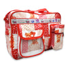 Same As Shown Mother Bag Diaper Bag Large Capacity Messenger Travel Bag Multifunctional Maternity Mother Baby Stroller Bags (Red