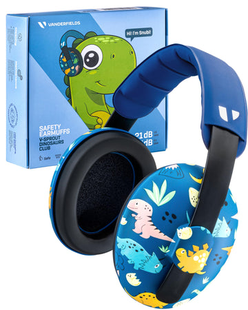 Vanderfields Baby Ear Protection Noise Cancelling Headphones For Babies, Toddlers, Infants 3 Months To 2 Years,Dinosaur Club