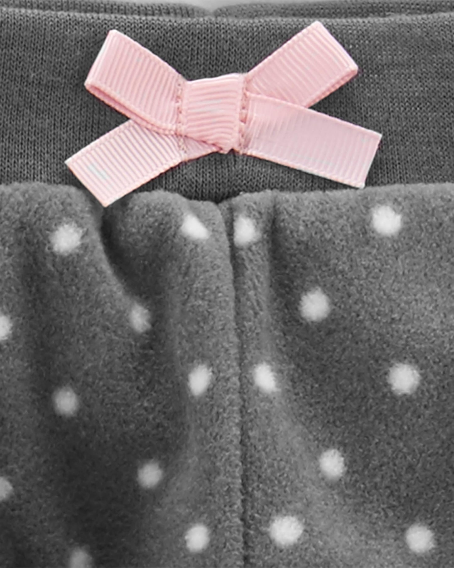 Simple Joys By Carter'S Baby Girls' 4-Pack Fleece Pants, Charcoal Dots/Orange/Pink/White, 0-3 Months