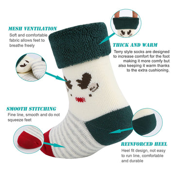 Human Feelings Christmas Baby Boy Socks Girl Babies Infant Sock Wool Toddler 0-6 Months Cotton Rich First 4Pair