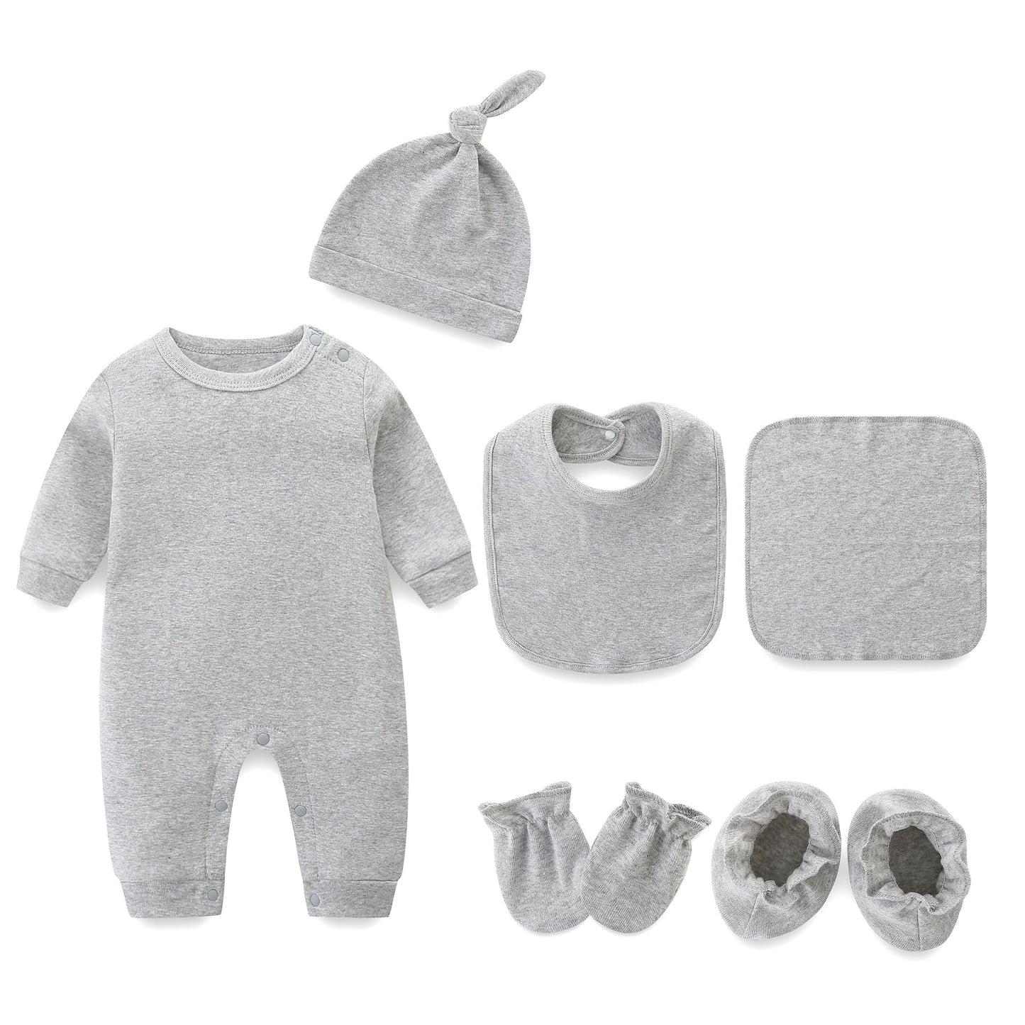 Coming Home Outfit Boy Baby Essentials for Newborn Clothes Baby Boy 0-3 Months Onesie Grey Romper Bodysuits