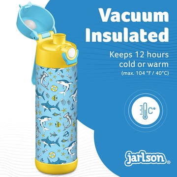 Jarlson Mali Children'S Water Bottle, Thermal Stainless Steel Water Bottle, Bpa-Free, Leak-Proof, Children'S Bottle With Chug Li