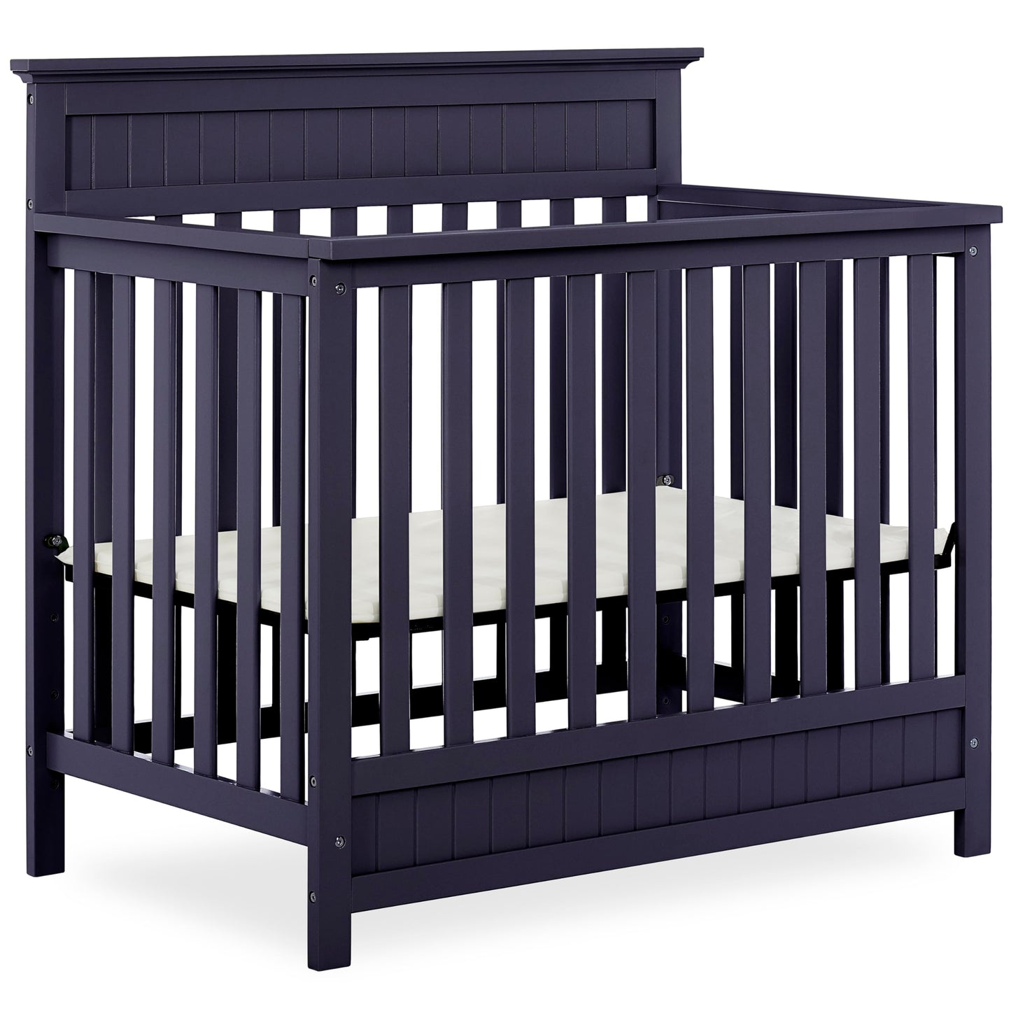 Dream On Me Harbor 4-In-1 Convertible Mini Crib In Navy, Greenguard Gold Certified