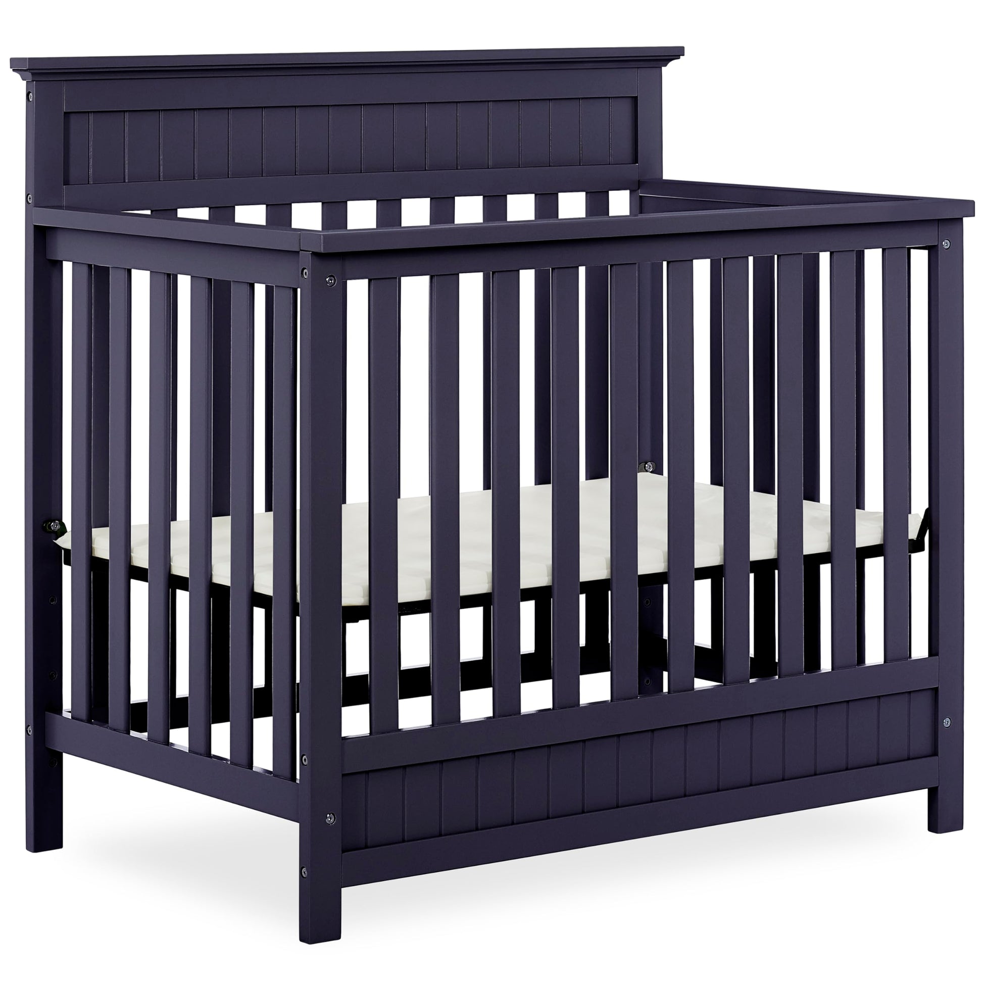 Dream On Me Harbor 4-In-1 Convertible Mini Crib In Navy, Greenguard Gold Certified