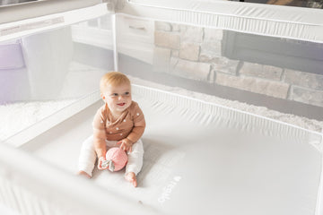 Regalo Soft Sided Playpen For Babies And Toddlers, Award Winning Brand Gray Mesh, For 6 To 24 Months Old, 27 Inches Tall, Indoor