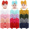 Cinaci 12 Pack Super Stretchy Nylon Headbands With Big Bow Hair Accessories Wide Headwraps For Baby Girls Infants Toddlers Kids