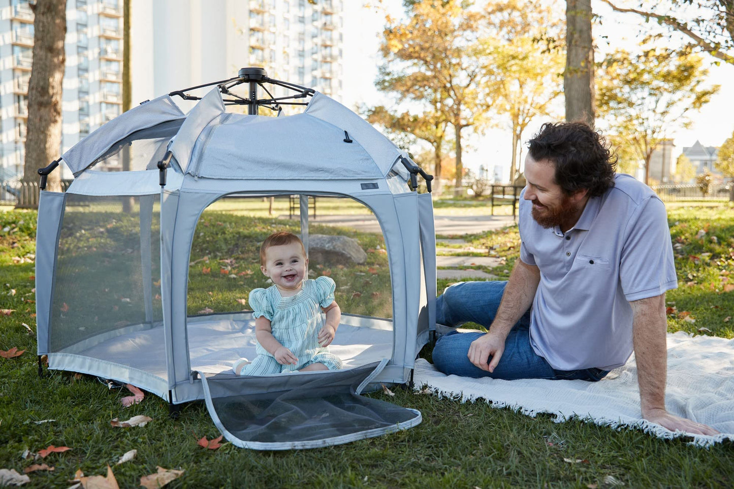 Safety 1St Instapop Dome Play Yard, Compact Design Makes It Easy To Pop Open And Closed, High Street