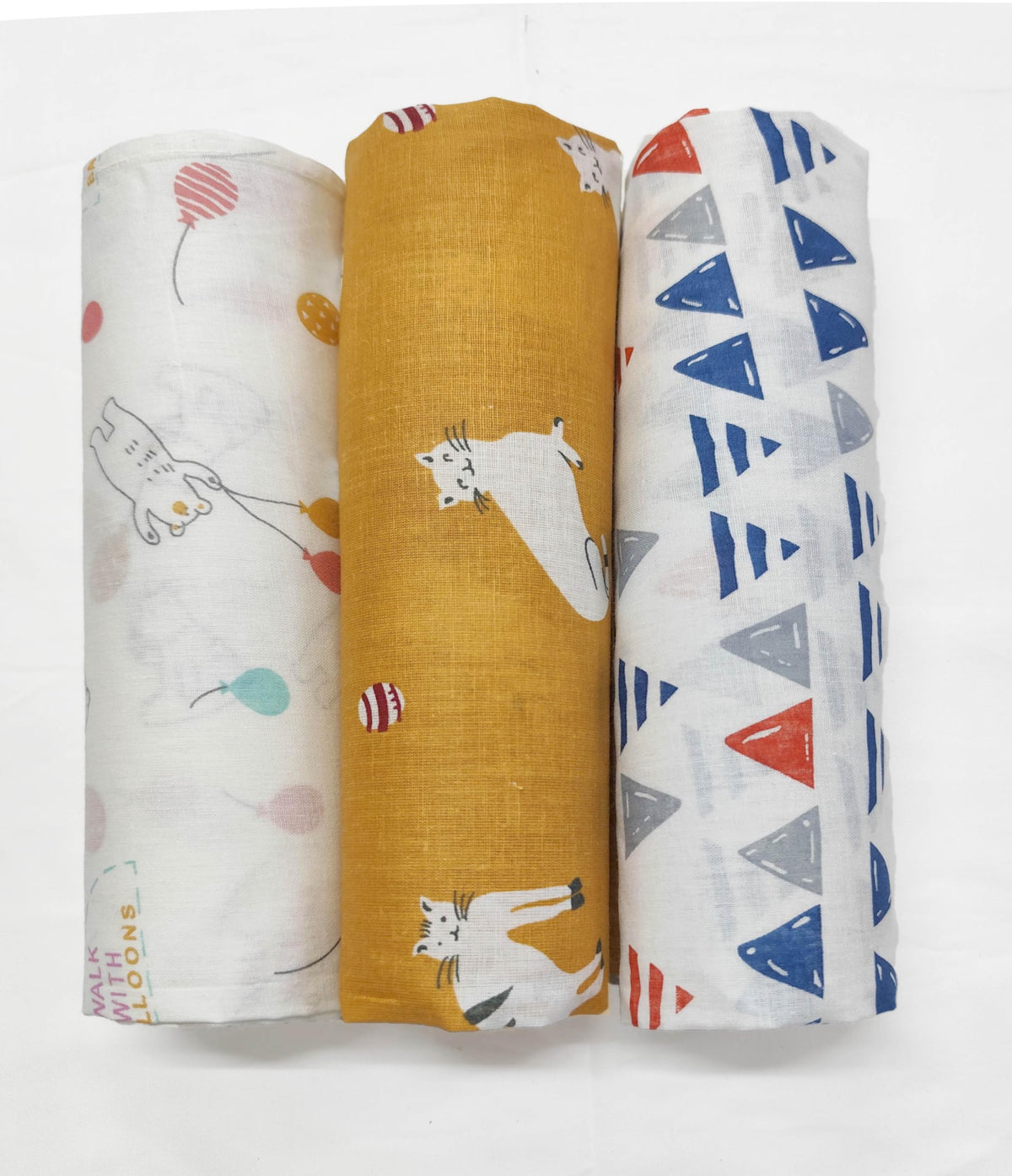 Trance Home Linen Super Ultra Soft 100% Cotton Malmal Baby Swaddle Cloth | Baby Wrap For New Born Babies | Skin Friendly Soft Ba