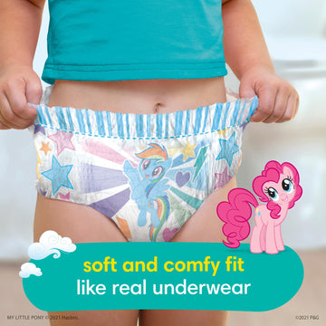 Pampers Training Pants - Easy Ups Girls & Boys - Size 3T-4T, 124 Count, My Little Pony Potty Underwear (Packaging May Vary)