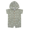 Gerber Baby Boys Hooded Cotton Romper, Palms, 3-6 Months