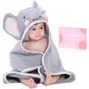 Tbezy Baby Hooded Towel With Unique Animal Design Ultra Soft Thick Cotton Bath Towel For Newborn (Hippo)