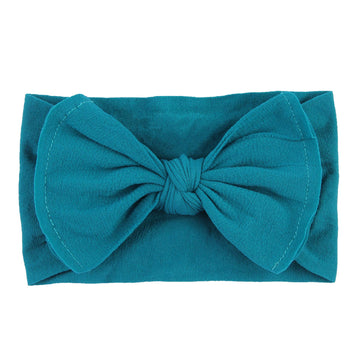 Qandsweet Baby Nylon Headbands Newborn Bows Soft Head Wraps For Infant Toddler Girls 12-Pack