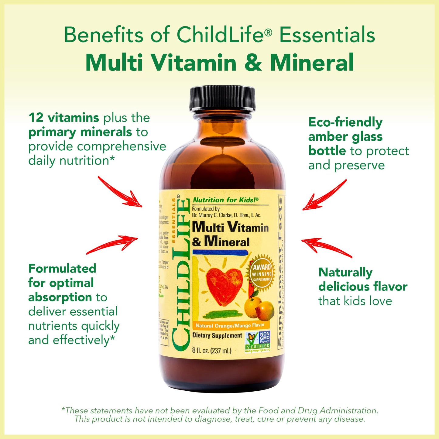 Childlife Essentials Kids Multivitamin & Mineral - Kids Vitamins, Liquid Multivitamin For Kids, Toddler Multivitamins, Liquid Vi