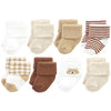 Hudson Baby Unisex Baby Cotton Rich Newborn And Terry Socks, Teddy Bear, 6-12 Months