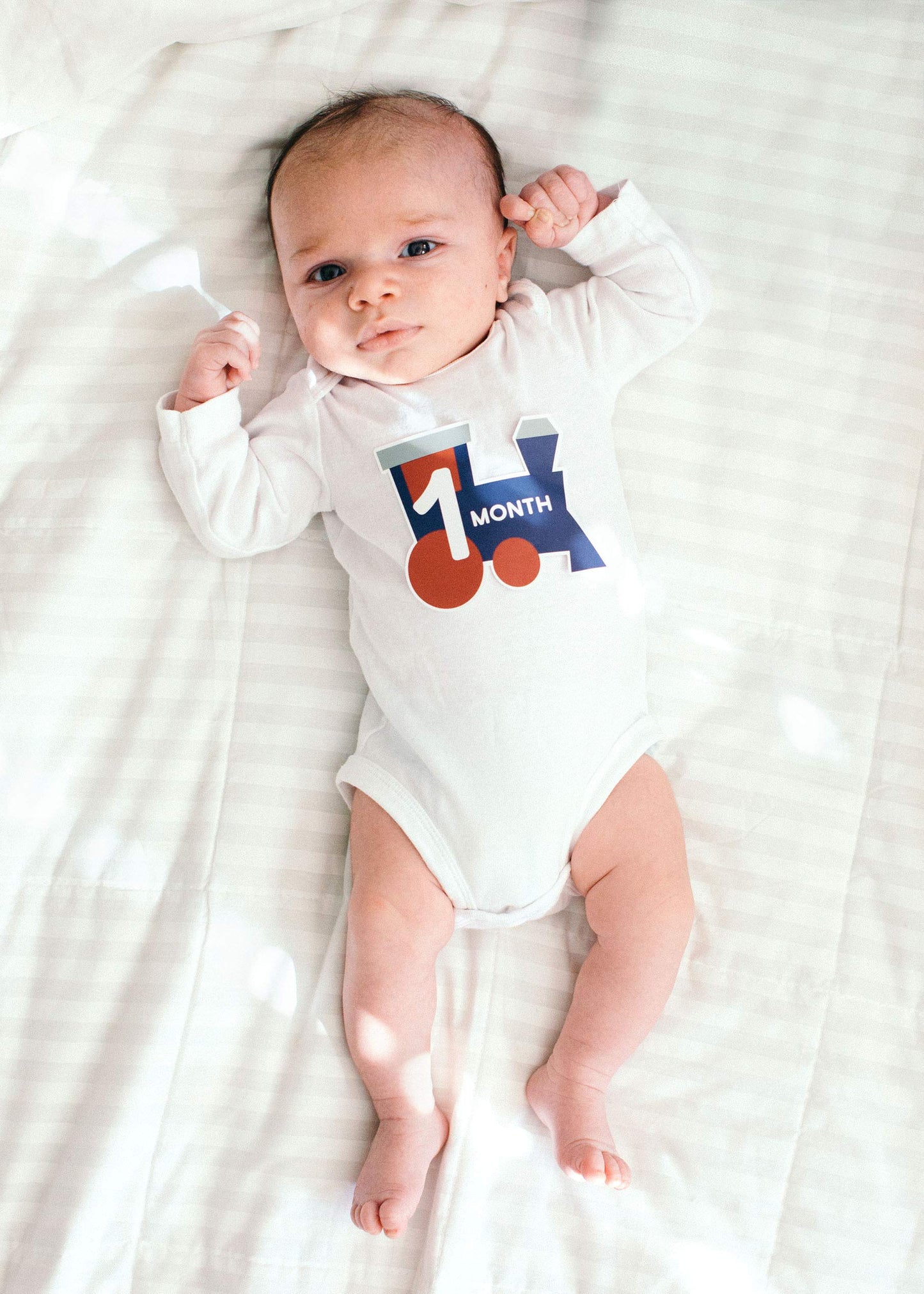 Pearhead Milestone Baby Belly Stickers, Photo Props Set, Includes Trains, Trucks, Vans, And Boats, Months 1-12