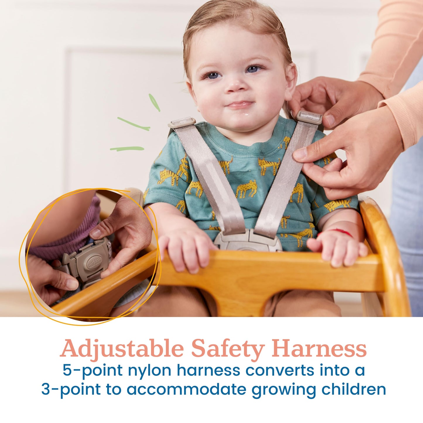 Ecr4Kids Asatt High Chair, Toddler Chair, Honey